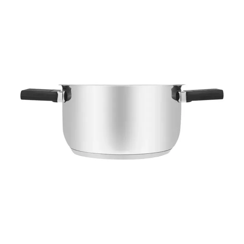 Resto Kitchenware Anser 2,5 l runder Kochtopf, schwarz, Edelstahl