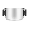 Resto Kitchenware Anser 2,5 l runder Kochtopf, schwarz, Edelstahl
