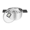 Resto Kitchenware Anser 2,5 l runder Kochtopf, schwarz, Edelstahl