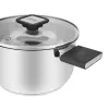 Resto Kitchenware Anser 2,5 l runder Kochtopf, schwarz, Edelstahl