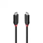 Lindy 1m USB4 240W Typ-C-Kabel, Schwarz Line, 1 m, USB C, USB C, USB4 Gen 3x2, 40 Gbit/s, Schwarz