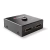 Lindy 2 Port HDMI 18G Bi-Direktionaler Umschalter, HDMI, Metall, Schwarz, 60 Hz, 18 Gbit/s, 3840 x 2160 Pixel