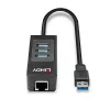 USB Hub und Gigabit Ethernet Konverter Lindy 43176