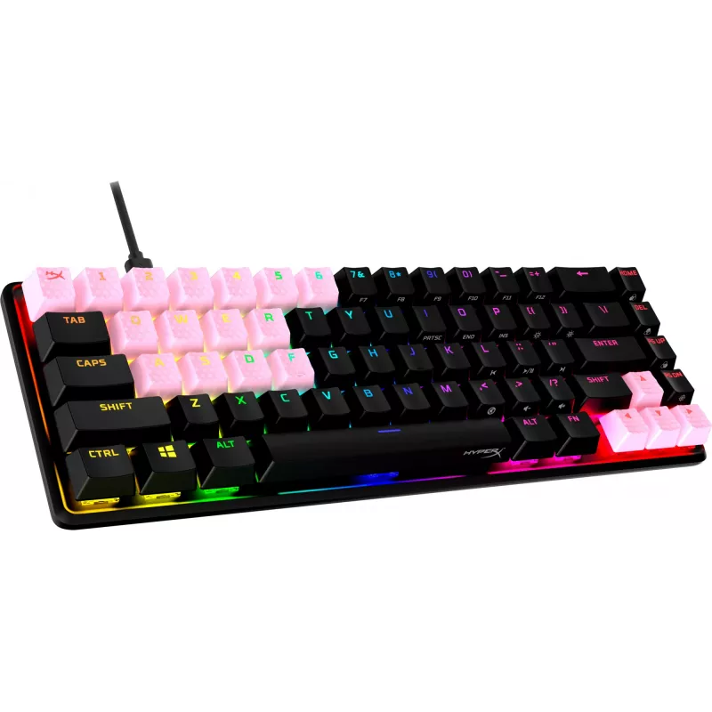 Tastaturkappe HyperX Rubber Keycaps Gaming-Zubehörset Rosa US-Layout für HyperX und Cherry MX-Stil-Schalter