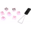 Tastaturkappe HyperX Rubber Keycaps Gaming-Zubehörset Rosa US-Layout für HyperX und Cherry MX-Stil-Schalter