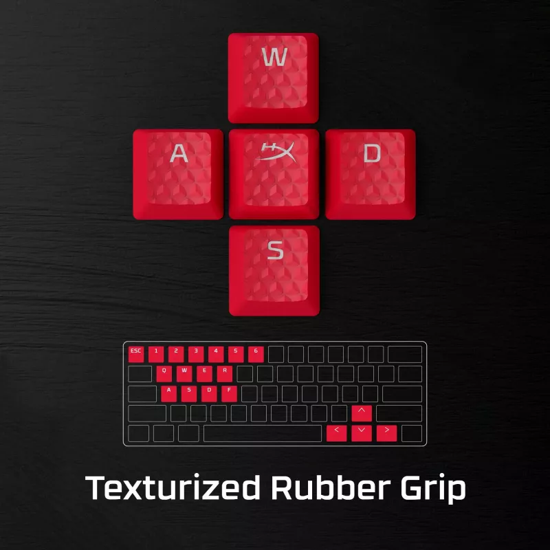 Tastaturkappe HyperX Rubber Keycaps Gaming-Zubehörset Rosa US-Layout für HyperX und Cherry MX-Stil-Schalter