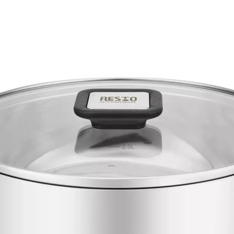 Resto Kitchenware Anser 3,2 L Runder Schwarzer Edelstahl