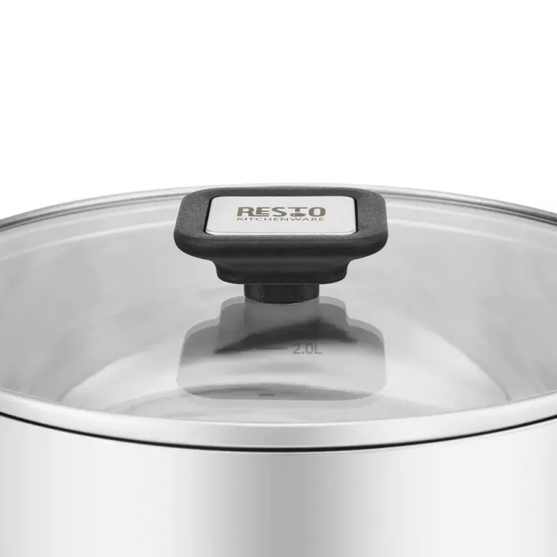 Resto Kitchenware Anser 3,2 L Runder Schwarzer Edelstahl