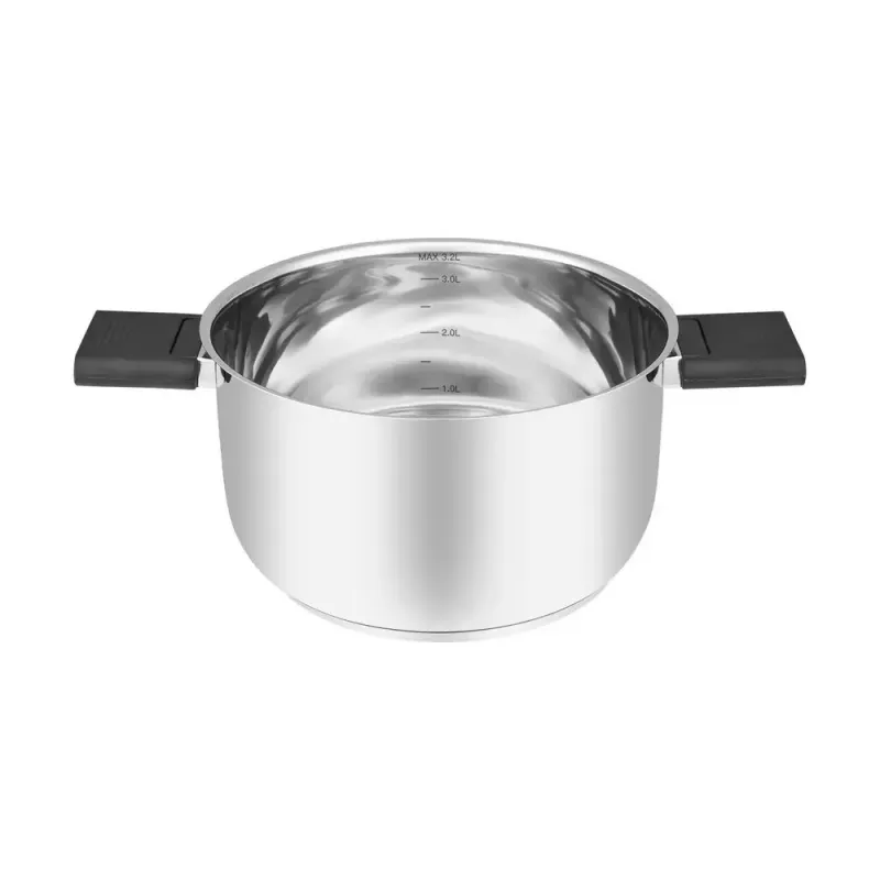 Resto Kitchenware Anser 3,2 L Runder Schwarzer Edelstahl