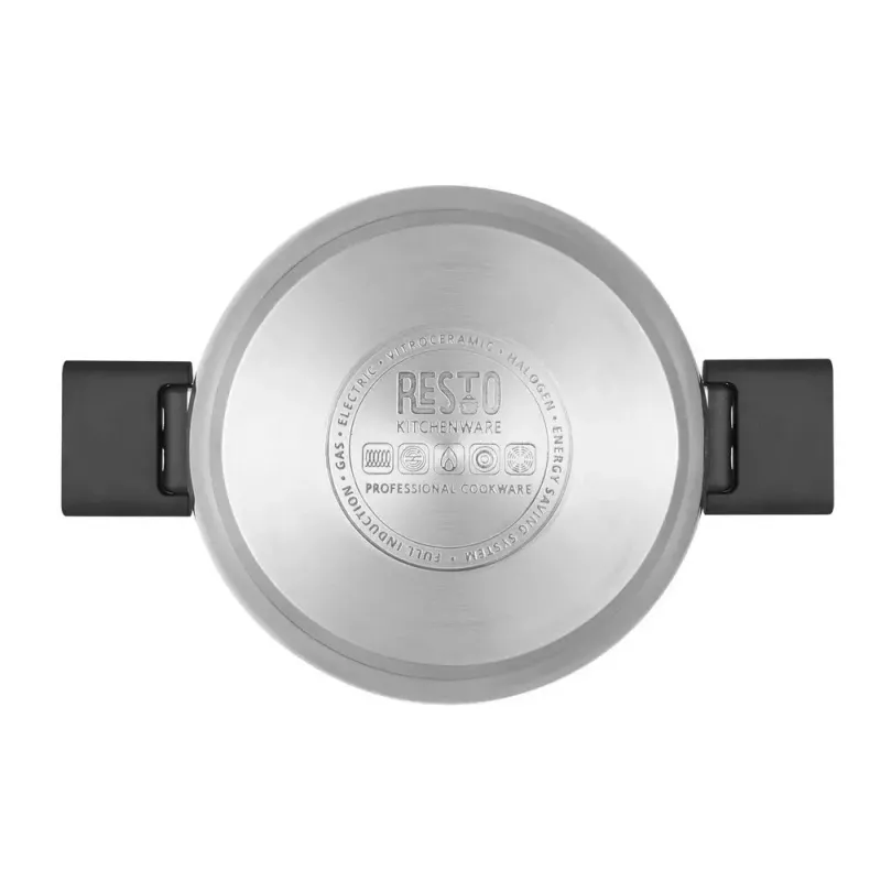 Resto Kitchenware Anser 3,2 L Runder Schwarzer Edelstahl