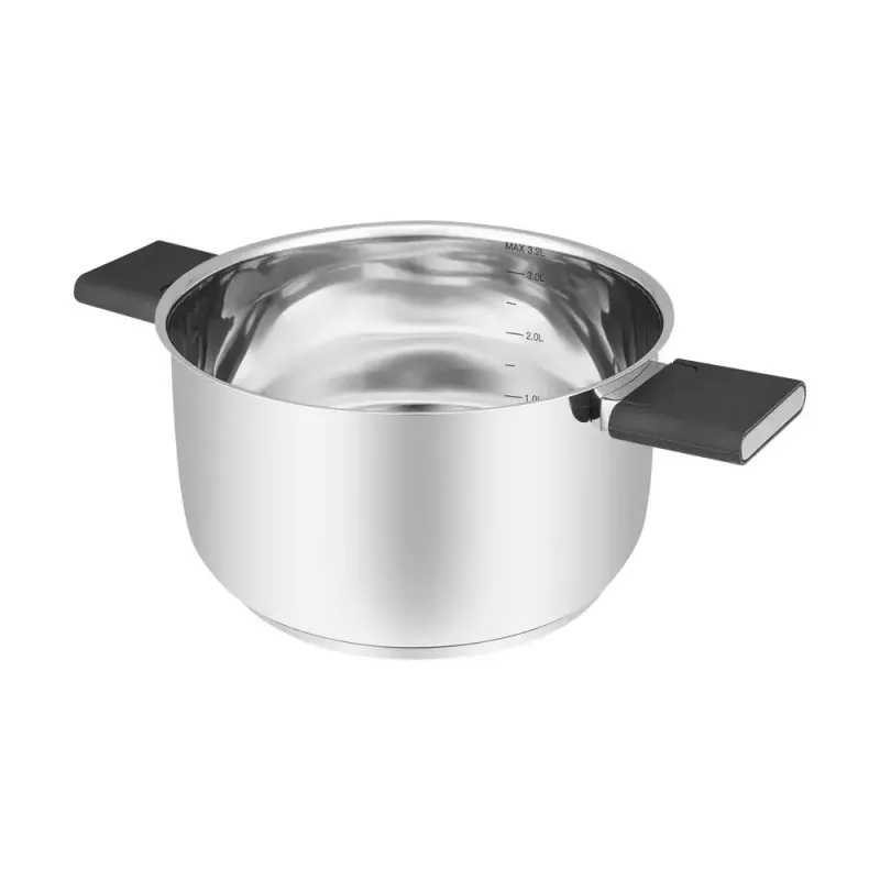 Resto Kitchenware Anser 3,2 L Runder Schwarzer Edelstahl