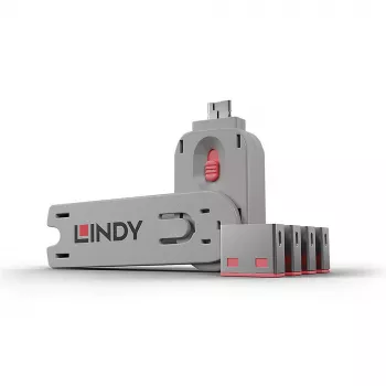 Port-Blocker Lindy USB-Port-Blocker 4er-Pack Farbcode Rosa