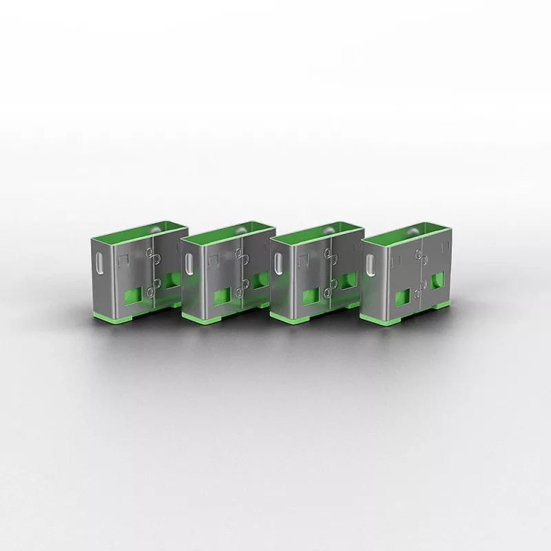 Portblocker Lindy USB Port Blocker 4er-Pack Farbcode Grün