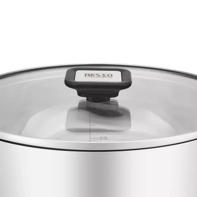 Resto Kitchenware Anser 4,4 L Rund Schwarz Edelstahl