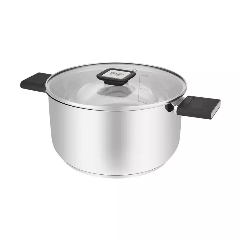 Resto Kitchenware Anser 4,4 L Rund Schwarz Edelstahl