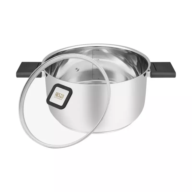 Resto Kitchenware Anser 4,4 L Rund Schwarz Edelstahl