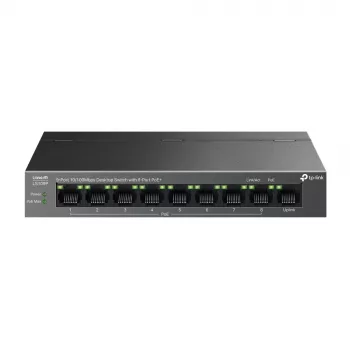 TP-Link LiteWave LS109P Netzwerk-Switch Unmanaged Fast Ethernet (10/100) Power over Ethernet (PoE) Schwarz