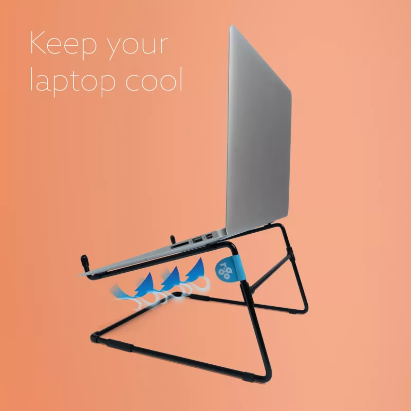 R-Go Tools Laptopständer R-Go Steel Office, geeignet für 10-22 Zoll, schwarz