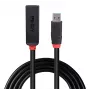 Lindy 3m USB 3.0 Active Extension schlank, USB 3.2 Gen 1 (3.1 Gen 1) Type-C, USB 3.2 Gen 1 (3.1 Gen 1) Type-C, 5000 Mbit/s, Schwarz, Acrylnitril-Butadien-Styrol (ABS), Rundkabel