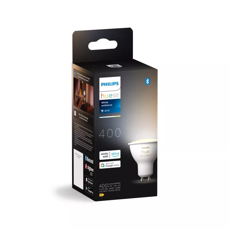 Philips Hue White Ambiance GU10 – smarter Spot, Smart bulb, Bluetooth/Zigbee, Weiß, LED, GU10, GU10