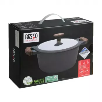 Resto Kitchenware Ran 2,4 L Rund Schwarz Holz