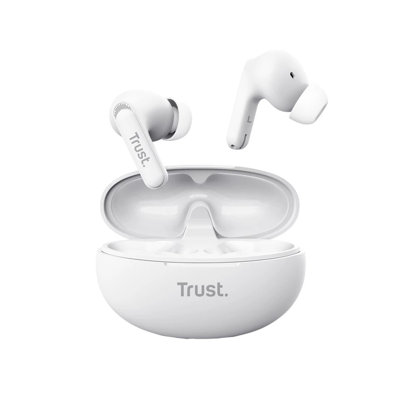 Trust Yavi Headset True Wireless Stereo (TWS) In-Ear Anrufe/Musik USB Typ-C Bluetooth Weiß