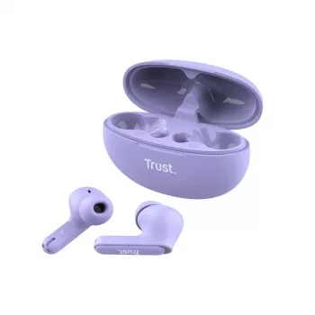 Trust Yavi Headset True Wireless Stereo (TWS) In-Ear Anrufe/Musik USB Type-C Bluetooth Lila