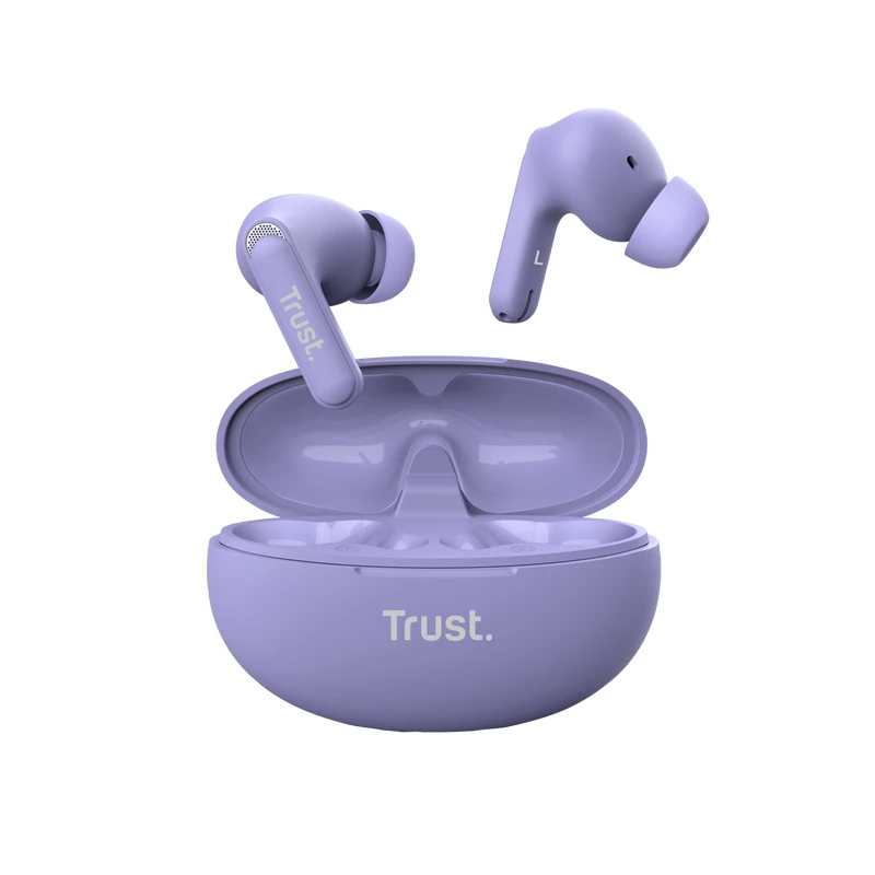 Trust Yavi Headset True Wireless Stereo (TWS) In-Ear Anrufe/Musik USB Type-C Bluetooth Lila