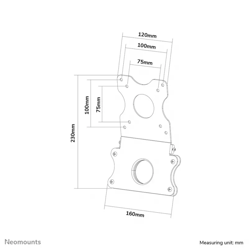 Neomounts FPMA-VESAMAC2127 iMac VESA-Adapterplatte, 21,5-27 Zoll, VESA 75x75 / 100x100 mm, max. 15 kg, Stahl, 730 g, Silber