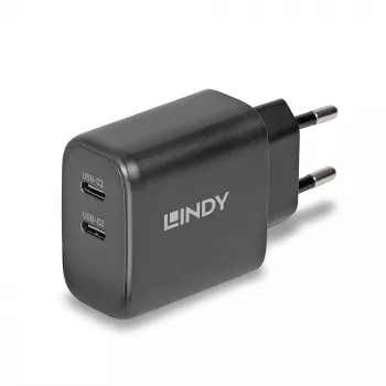 Lindy 65W USB 2 x Typ-C GaN-Ladegerät 73438