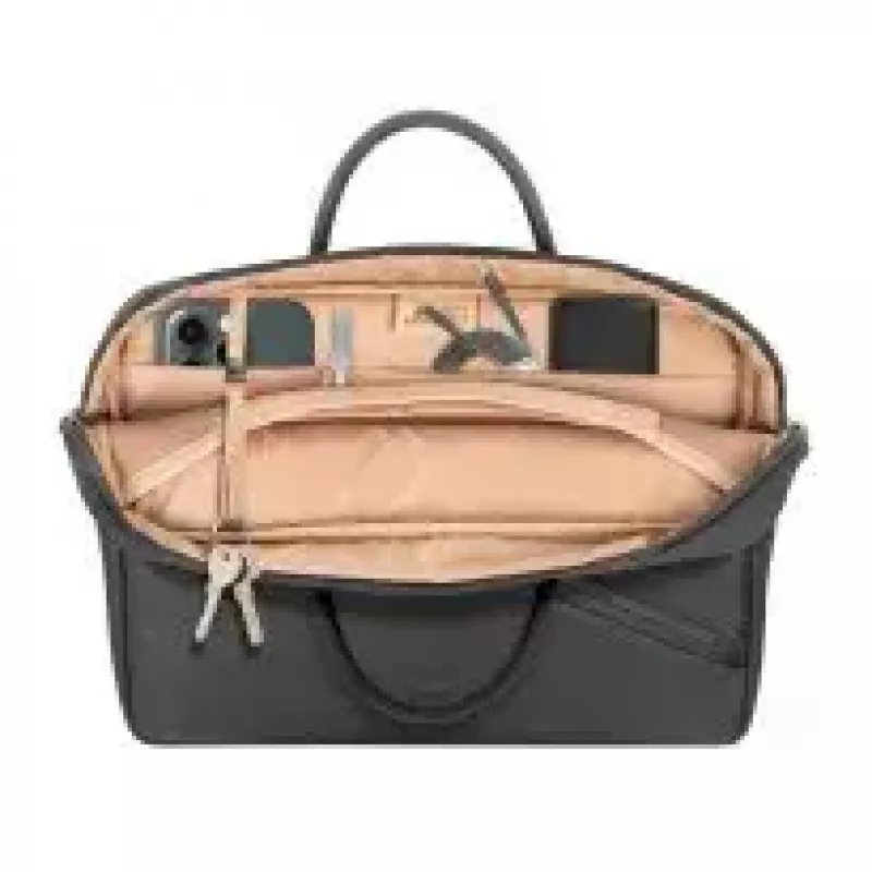 Toploader-Tasche Rivacase 8124 35,6 cm (14 Zoll) Schwarz 2 Fächer