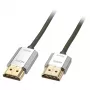 Lindy 3m CROMO schlank High Speed HDMI Kabel mit Ethernet, 3 m, HDMI Typ A (Standard), HDMI Typ A (Standard), 3D, 10,2 Gbit/s, Grau