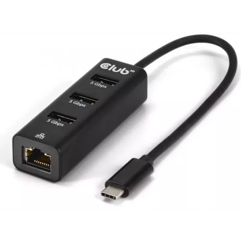 CLUB3D CSV-1549 Schnittstellen-Hub USB Type-C 5000 Mbit/s Schwarz