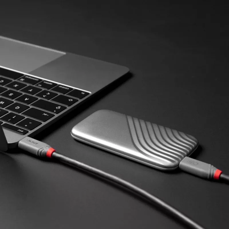Lindy 0,8 m USB 4 240 W Typ-C-Kabel, Anthra Line