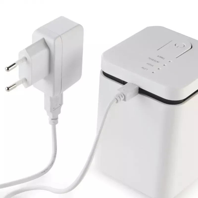 Verdunstungs-Aromadiffusor Stylies ELARAGrau für bis zu 25 m² — Netz / Batterie / USB, 2-Stunden-Timer, 1,3 W, 74×74×100 mm, grau
