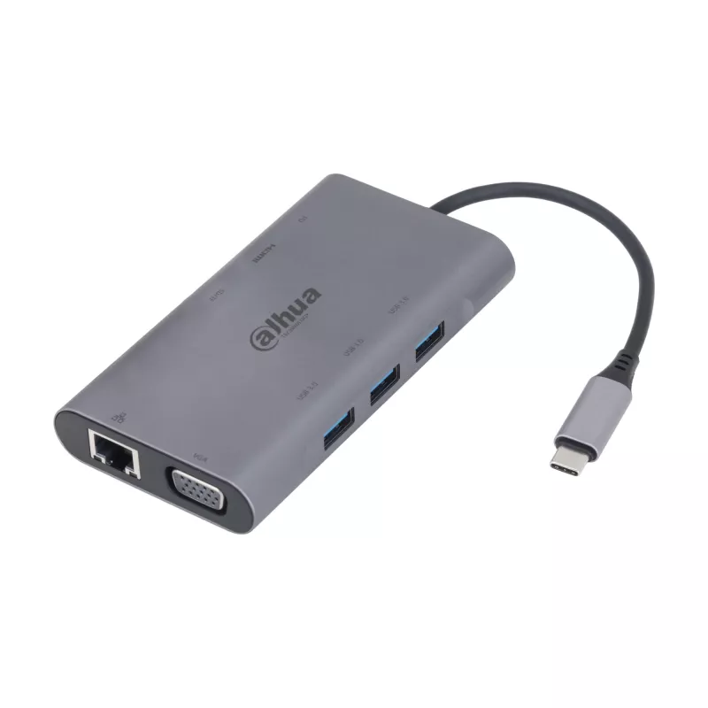 Dahua Technology 9-in-1 USB 3.1 Type-C auf USB 3.0 + HDMI + RJ45 + VGA + SD/TF + PD Dockingstation