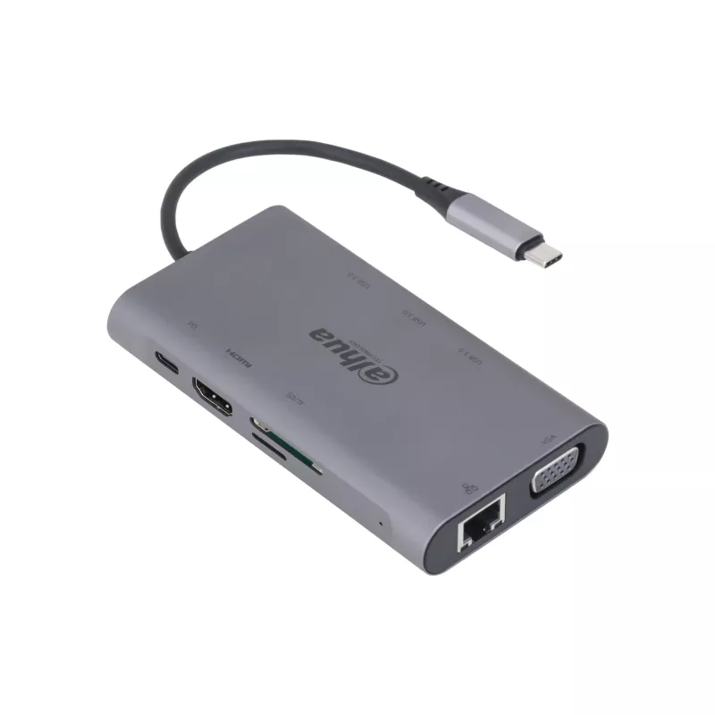 Dahua Technology 9-in-1 USB 3.1 Type-C auf USB 3.0 + HDMI + RJ45 + VGA + SD/TF + PD Dockingstation
