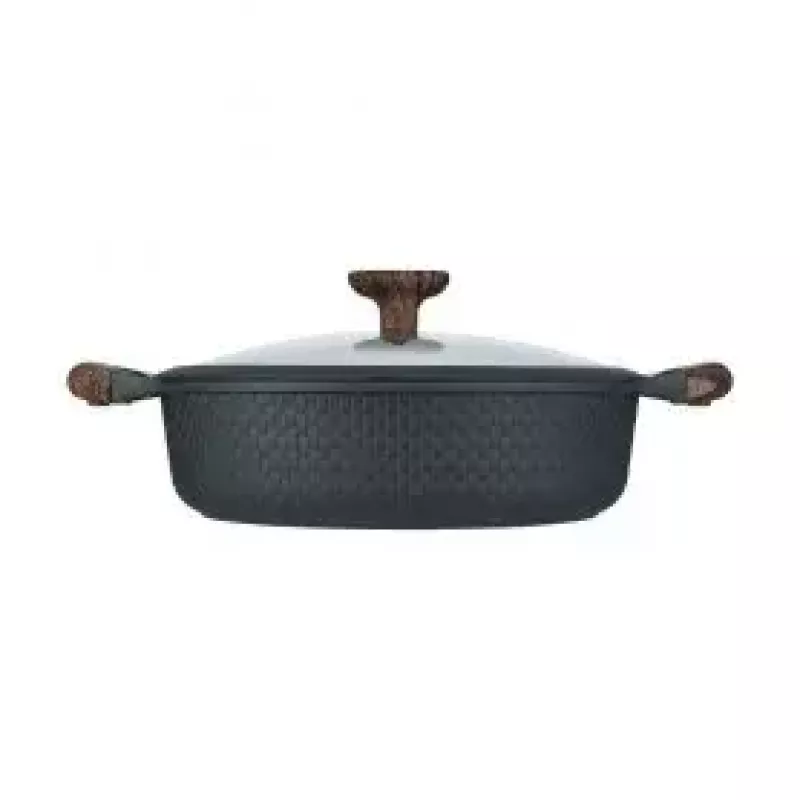 Resto Kitchenware 93906 Multitopf, schwarzes Aluminium, 4,1 l, 28 cm