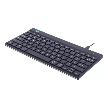R-Go Tools Ergonomische Tastatur R-Go Compact Break, kompakte Tastatur mit Pausensoftware, QWERTY (US), kabelgebunden, schwarz