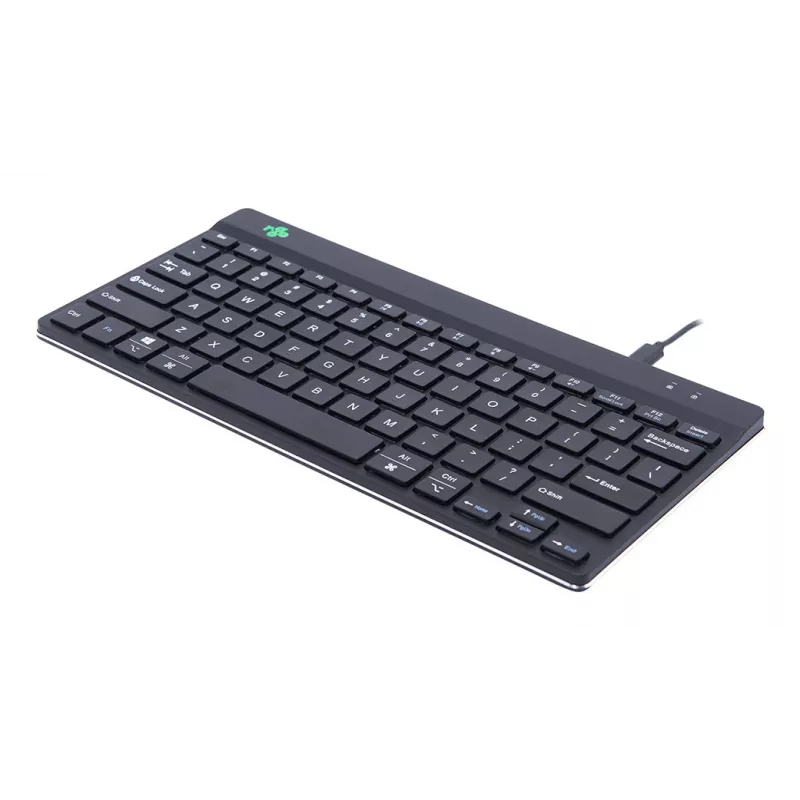 R-Go Tools Ergonomische Tastatur R-Go Compact Break, kompakte Tastatur mit Pausensoftware, QWERTY (US), kabelgebunden, schwarz