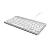 R-Go Tools Ergonomische Tastatur R-Go Compact Break, kompakte Tastatur mit Pausensoftware, QWERTY (US), kabelgebunden, weiß