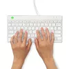 R-Go Tools Ergonomische Tastatur R-Go Compact Break, kompakte Tastatur mit Pausensoftware, QWERTY (US), kabelgebunden, weiß