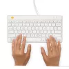 R-Go Tools Ergonomische Tastatur R-Go Compact Break, kompakte Tastatur mit Pausensoftware, QWERTY (US), kabelgebunden, weiß