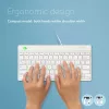 R-Go Tools Ergonomische Tastatur R-Go Compact Break, kompakte Tastatur mit Pausensoftware, QWERTY (US), kabelgebunden, weiß