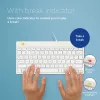 R-Go Tools Ergonomische Tastatur R-Go Compact Break, kompakte Tastatur mit Pausensoftware, QWERTY (US), kabelgebunden, weiß