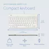 R-Go Tools Ergonomische Tastatur R-Go Compact Break, kompakte Tastatur mit Pausensoftware, QWERTY (US), kabelgebunden, weiß