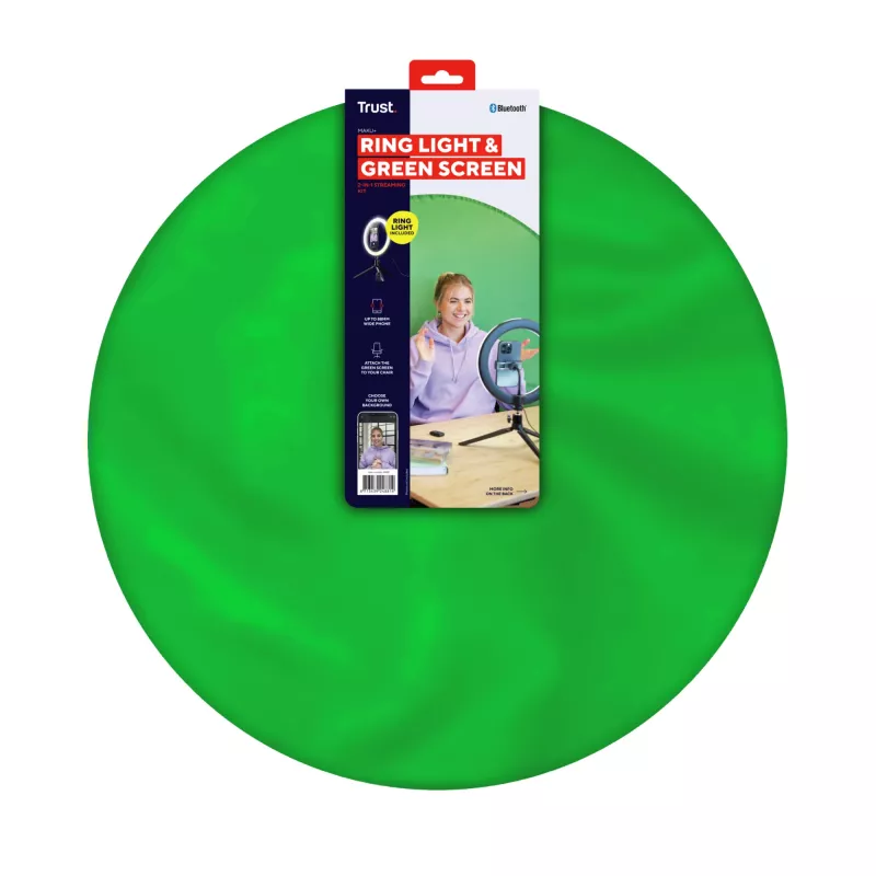 LED-Ringleuchte Trust Maku+ Schwarz/Grün 24881