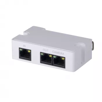 Netzwerksender DAHUA PFT1300, 10/100 Mbit/s, bis zu 300 m, IEEE 802.3af/at, 79×52×23 mm, 3 W, weiß