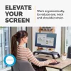 Fellowes Computer Monitor Stand mit 3 Höhenverstellungen - Hana LT Monitorerhöhung - Ergonomischer verstellbarer Monitorständer für Computer - Max. Gewicht 22,6 kg - Schwarz