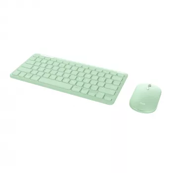 Trust Lyra Tastatur und Maus im Set Office RF Wireless + Bluetooth QWERTY US English Grün